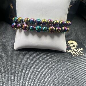 Rainbow Hematite Bracelet Set